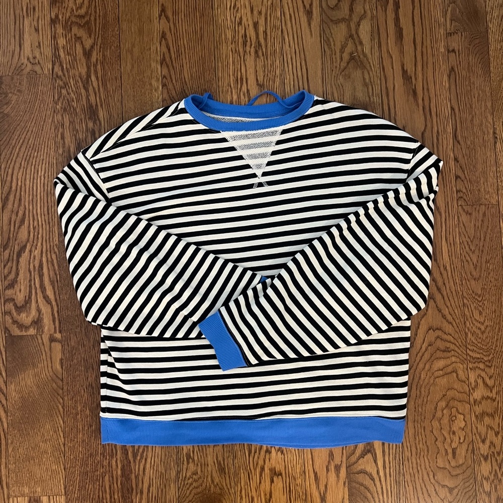 Free People Classic Striped Oversized Crewneck